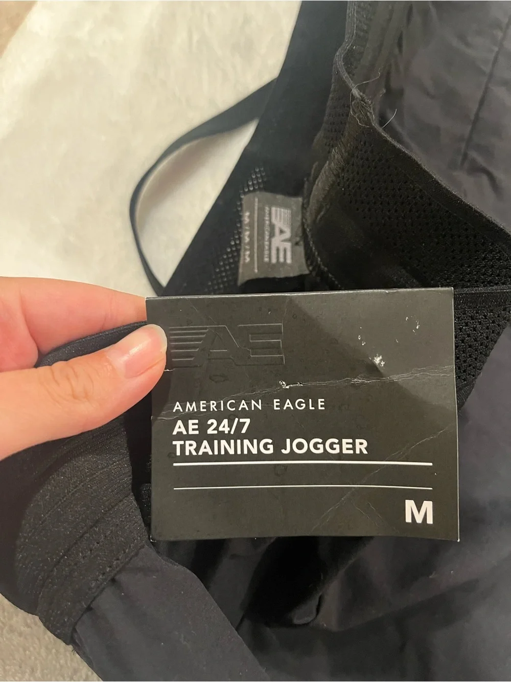 NWT American Eagle 24/7 Training Jogger - Size Medium - Black - Picture 10 of 10